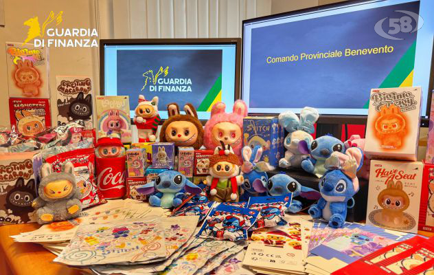 Sequestro di oltre 400 peluche 'Labubu' contraffatti, controlli a tappeto della Finanza di Benevento 