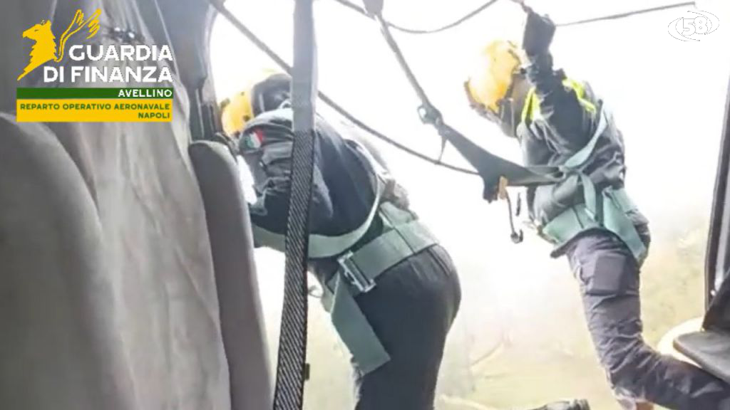 Turista infortunata, messa in salvo dalla stazione del Soccorso Alpino della Finanza irpina e dalla Sezione Aerea di Napoli