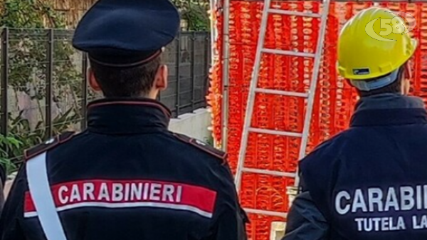 Sicurezza sui luoghi di lavoro, i Carabinieri sospendono due aziende: sanzioni per 18mila euro