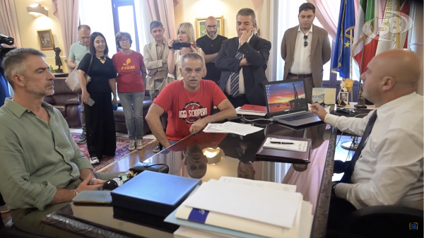 I lavoratori ex Arcelor dal presidente Picone
