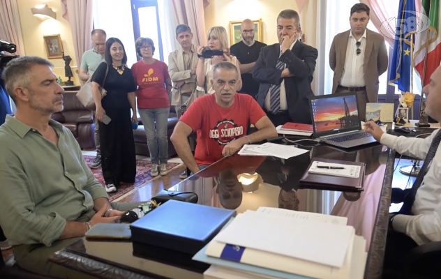 I lavoratori ex Arcelor dal presidente Picone