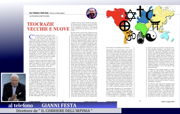 Online come ogni sabato il settimanale de Il Corriere dell’Irpinia