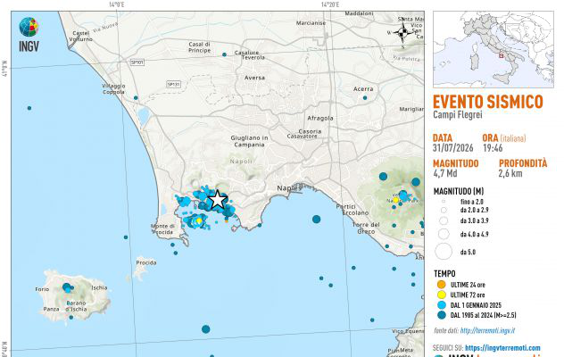 Forte scossa di terremoto ai Campi Flegrei, avvertita anche a Napoli. 21 feriti: due gravi, "sono in codice rosso". Edifici disabitati crollati. Parziale crollo di un traliccio