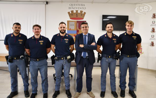 Sei nuovi poliziotti in organico alla Questura di Benevento, il benvenuto del vertice Leuci
