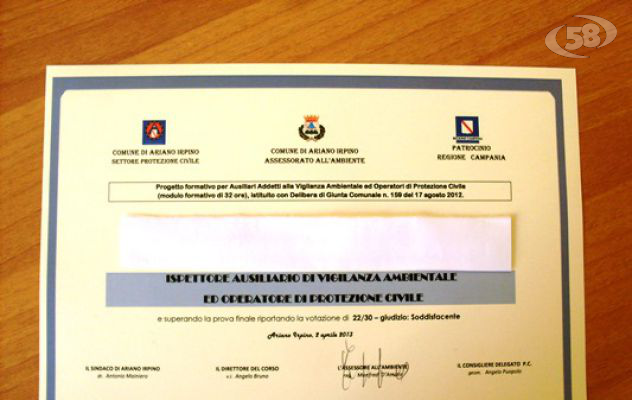 Ariano, nasce la figura dell'ispettore ambientale: domani la consegna degli attestati 