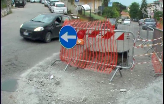 Ariano, ancora disagi per la voragine su Corso Vittorio Emanuele