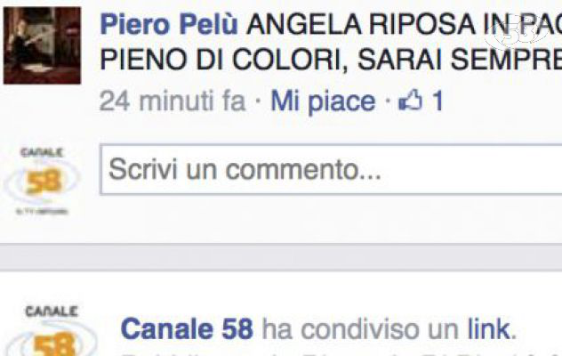 Piero Pelù, messaggio su Facebook per Angela: ''Sarai sempre insieme a noi''