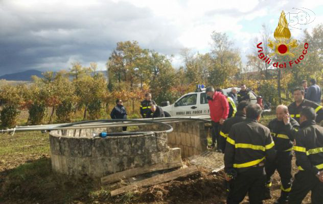 Sturno, cadavere in un pozzo/VIDEO. Vigili del Fuoco recuperano il corpo/FOTO