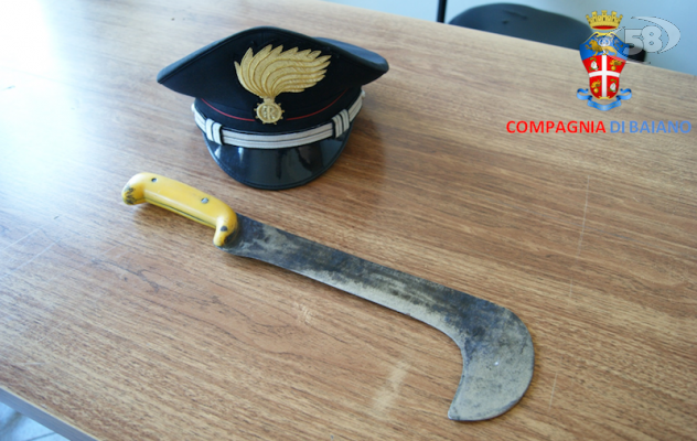 Minaccia di tagliare la testa alla sorella con una roncola