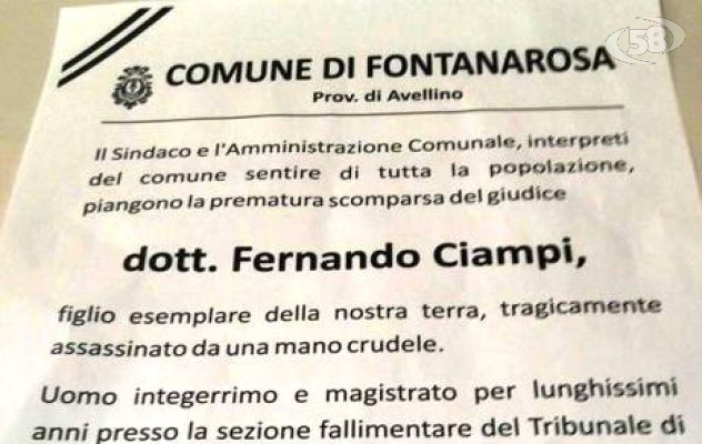Fontanarosa ricorda il giudice Ciampi. L'amministrazione: "Vuoto incolmabile nella comunità"