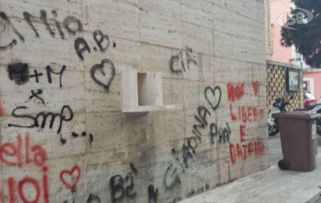 Imbrattano un muro con un pennarello, la Polizia denuncia due minori