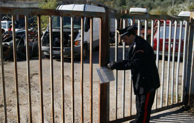 Usavano area sotto sequestro come deposito e discarica di auto: beccati