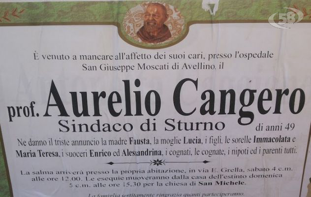 L'Irpinia piange il sindaco di Sturno/VIDEO/Domani i funerali 